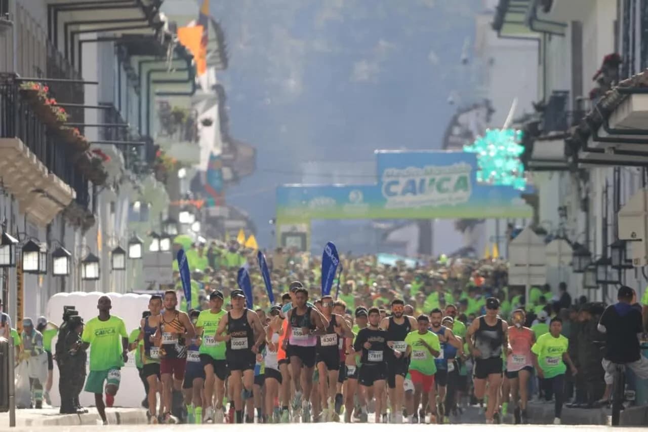 Participantes de Media Maratón del Cauca